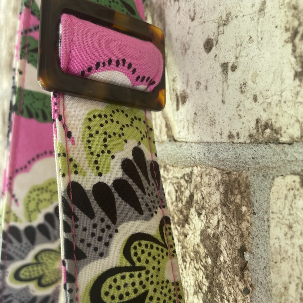 Vera Bradley Pink and Green Floral Shoulder Bag - Picture 7 of 9